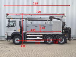 Volvo FM 420 6x6 - 26,50 mtr Terex Dakwerkerskraan, Bouwkraan, Dachdeckerkran, Roofer's crane TT 4760-A