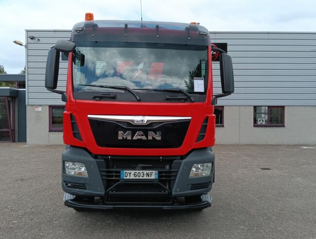 MAN TGS 35.360 8x2 - Fassi 23TM Kraan, Machine transporter, Oprijwagen, afsleepwagen 6.2T. lier TT 4849
