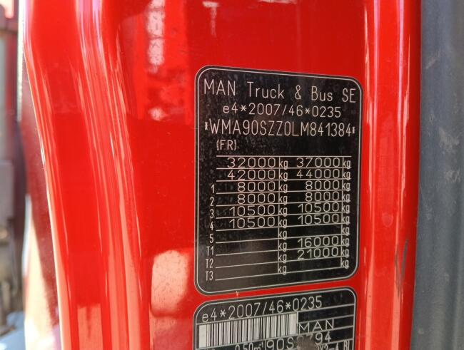 MAN TGS 35.360 8x2 - Hiab 22TM Kraan, Machine transporter, Oprijwagen, afsleepwagen 6.7T. lier TT 4933