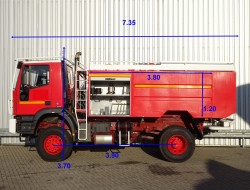 Iveco Eurotrakker 190E30 4X4 8.000 Ltr. Rosenbauer, 160 ltr. schuim, feuerwehr - fire brigade - brandweer, Pomp. TT 3699