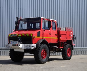 Mercedes-Benz Unimog U 1550 L 4x4 Unimog U1550 L (437) Mercedes Benz, Doppelkabine, SIDES CCF2000 ltr. - Expeditievoertuig, Camper TT 3830