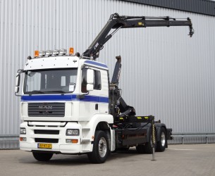 MAN TGA 26.440 6x4, 11TM Kraan, Crane, Kran - 25T Haakarm, Hooklift, Abrolkipper, BB, Manuel TT 4247