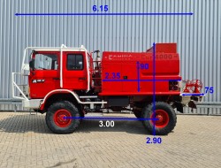 Renault Midliner M180 4x4 -Feuerwehr, Fire brigade -3.500 ltr watertank - Expeditie, Camper - 5,4 t. Lier, Winch TT 4278
