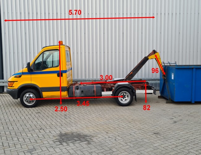 Iveco 50C15 incl. 7 containers  - Haakarm, Container, Hooklift, Abrolkipper - 3500 kg. TT 4337