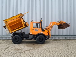 Unimog Mercedes Benz U 1200 4x4 Kipper, Tipper - Frontlader - Winterdienst, Winterschicht TT 4350