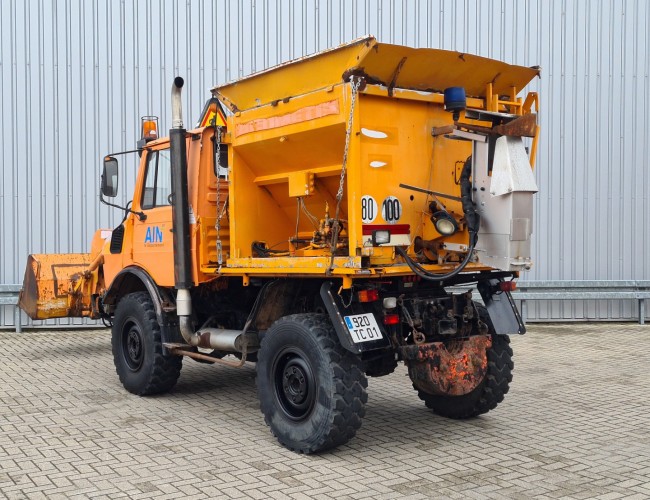 Unimog Mercedes Benz U 1200 4x4 Kipper, Tipper - Frontlader - Winterdienst, Winterschicht TT 4350