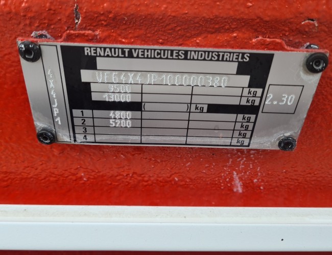 Renault M150 Midliner 4x4 -Feuerwehr, Fire brigade - 1.500 ltr watertank - Expeditie, Camper - 3,2 t. Lier, Winch TT 4406