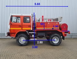 Renault M150 Midliner 4x4 -Feuerwehr, Fire brigade - 1.500 ltr watertank - Expeditie, Camper - 3,2 t. Lier, Winch TT 4406