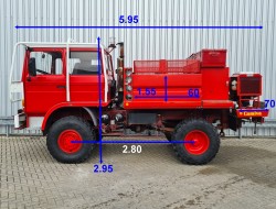 Renault 110 150 4x4 -Feuerwehr, Fire brigade - 1.500 ltr watertank - Expeditie, Camper - 5,4 t. Lier, Winch, Doppelcabin TT 4411