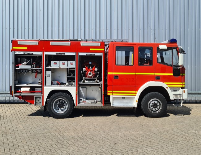 Iveco 95 E18 EuroFire 4x4 - 600 ltr watertank - 2e Pomp -Feuerwehr, Fire brigade - Expeditie, Camper, DOKA, many Equipment! TT 4483