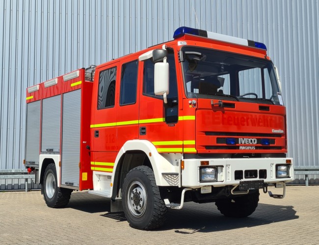 Iveco 95 E18 EuroFire 4x4 - 600 ltr watertank - 2e Pomp -Feuerwehr, Fire brigade - Expeditie, Camper, DOKA, many Equipment! TT 4483