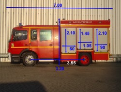 Mercedes-Benz Atego 1325 Crewcab, Doppelcabine - 1.500 ltr watertank - Feuerwehr, Fire truck TT 4486