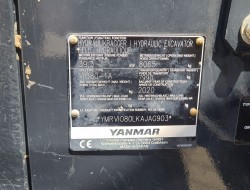 Yanmar VIO80-1A Minigraver, Midigraver, Kantelbak, Graafmachine, Digger, Excavator, Bagger TT 4494