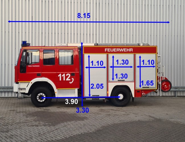 Iveco Eurocargo 135E22 4x4 -1.200 ltr -Feuerwehr, Fire brigade - Expeditie, Camper, DOKA TT 4565