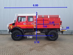 Mercedes-Benz Unimog U 5000 4x4 -(type 437.4) 4000 ltr. - Doppelkabine, Uberrollkafig - Expeditievoertuig, Camper TT 4570