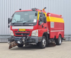 Mitsubishi Canter 7 C15 Brock SL140/2 Veegmachine,  Wegdekreiniger, Frontborstel, Kehrmachine TT 4576