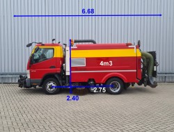 Mitsubishi Canter 7 C15 Brock SL140/2 Veegmachine,  Wegdekreiniger, Frontborstel, Kehrmachine TT 4576