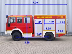 Iveco EuroFire 95E18 4x4 -600 ltr -Feuerwehr, Fire brigade - Expeditie, Camper, DOKA TT 4581