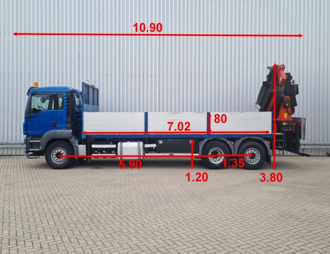 MAN TGA 26.440 6x2 - Palfinger 29TM Kraan, Jip -Kran, Crane, Grue TT 4587