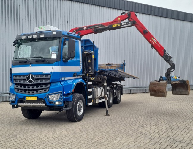 Mercedes-Benz Arocs 3342 6x6 - Palfinger 17TM Z Kraan, Epsilon, Cabineschade, Kipper, Euro 6 TT 4599