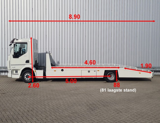 DAF LF 220 FA 5.400 kg. Lier, Winch, Winde - Autotransporter, oprijwagen, machinetransporter TT 4604