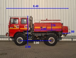 Renault Midliner M210 4x4 -Feuerwehr, Fire brigade - 3.600 ltr watertank - Expeditie, Camper - 3,5 t. Lier, Winch TT 4669