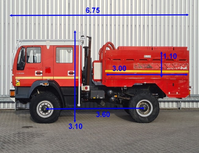 MAN LE 18.220 4x4- Brandweer, Feuerwehr, Fire - Doppelcabine - 4.000 ltr water - 200 ltr Foam TT 4690