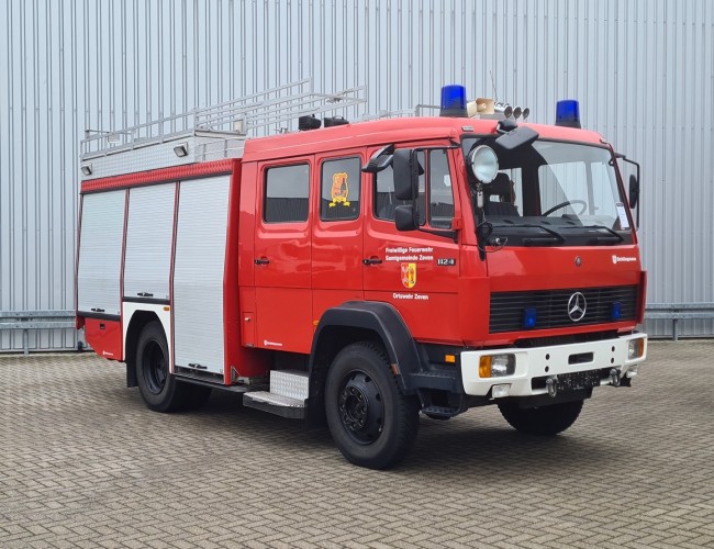 Mercedes-Benz 1124 AF 4x4 - 1.300 ltr watertank -Feuerwehr, Fire brigade- Crew Cab - Expeditie, Camper, Low Gear! TT 4697