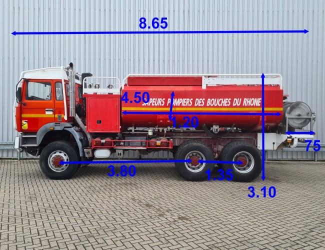 Renault G340 6x6- 8.500 ltr - 700 ltr Foam - Brandweer, Feuerwehr, Fire TT 4707