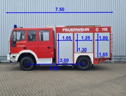 Iveco 135 E22 4x4 -1.600 ltr -Feuerwehr, Fire brigade - Expeditie, Camper, DOKA TT 4719