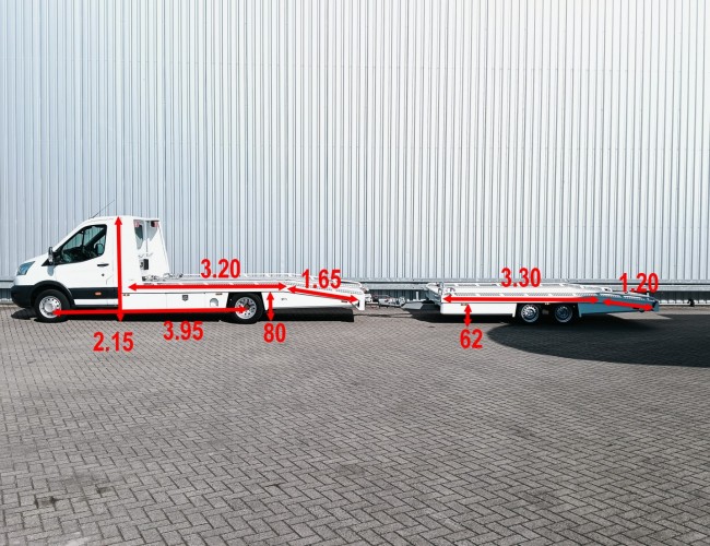 Ford Transit 350 2.2 TDCI L4H1 - Air suspension, Tijhof combi, car transporter TT 4797