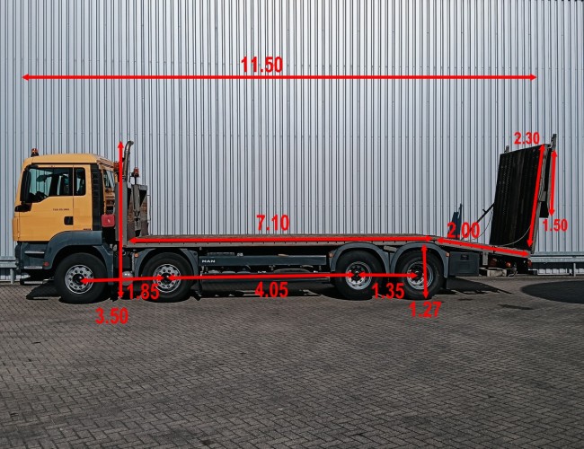 MAN TGS 35.360 8x2 - Machine transporter, Oprijwagen, afsleepwagen 6,2 T. lier TT 4824