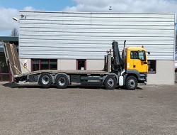 MAN TGS 35.360 8x2 - 16 TM Crane, Machine transporter, Loading ramp, towing truck 6.2 T. winch TT 4826