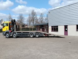 MAN TGS 35.360 8x2 - 16 TM Crane, Machine transporter, Loading ramp, towing truck 6.2 T. winch TT 4826