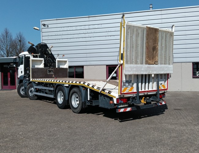 MAN TGS 35.360 8x2 - Hiab 16 TM Crane, Machine transporter, Loading ramp, recovery truck 7 T. winch TT 4829