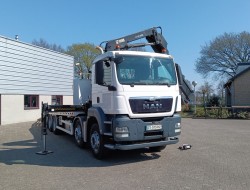 MAN TGS 35.360 8x2 - Hiab 16 TM Crane, Machine transporter, Loading ramp, recovery truck 7 T. winch TT 4829