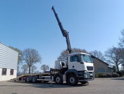 MAN TGS 35.360 8x2 - Hiab 16 TM Crane, Machine transporter, Loading ramp, recovery truck 7 T. winch TT 4829