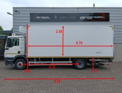 MAN TGM 15.250 Carrier Supra 850 MT, 2 Evaporators Deepfreeze -30, DHollandia Laadklep, LDW, Loadlift TT 4831