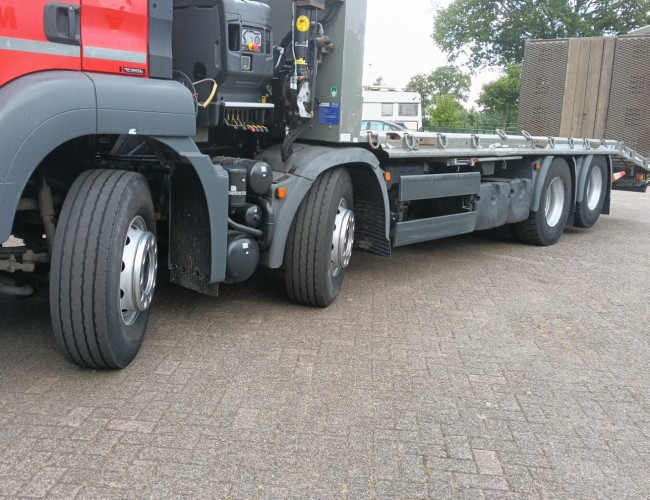MAN TGS 35.360 8x2 - Hiab 16 TM Crane, Machine transporter, Loading ramp, recovery truck 6.2T. winch TT 4833
