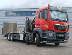 MAN TGS 35.360 8x2 - Hiab 16 TM Crane, Machine transporter, Loading ramp, recovery truck 6.2T. winch TT 4833