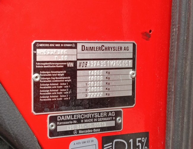 Mercedes-Benz Unimog U 5000 4x4 - (type 437.4) 4000 ltr - Feuerwehr Doppelkabine,Uberrollkafig - Rosenbauer - Expeditievoertuig, Camper TT 4836