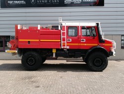 Mercedes-Benz Unimog U 5000 4x4 - (type 437.4) 4000 ltr - Feuerwehr Doppelkabine,Uberrollkafig - Rosenbauer - Expeditievoertuig, Camper TT 4836