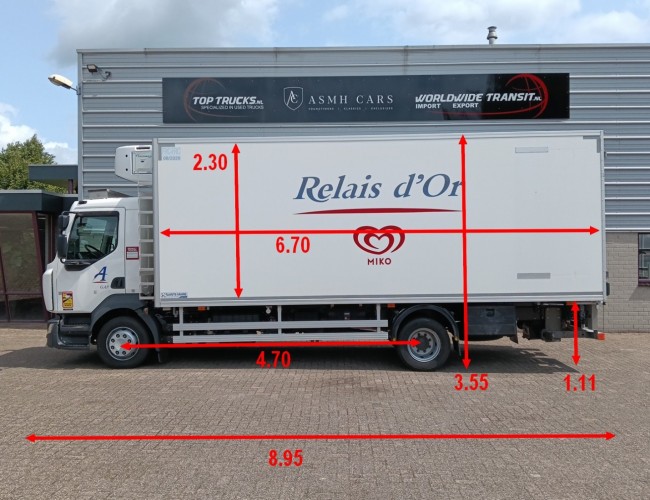 Renault D 210.12 Carrier Supra 850 MT, 2 Verdampers, Diepvries -30, Telma Rem - DHollandia Laadklep, LDW, Loadlift TT 4840