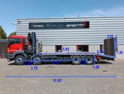 MAN TGS 35.360 8x2 - Hiab 22TM Kraan, Machine transporter, Oprijwagen, afsleepwagen 6.2T. lier TT 4847