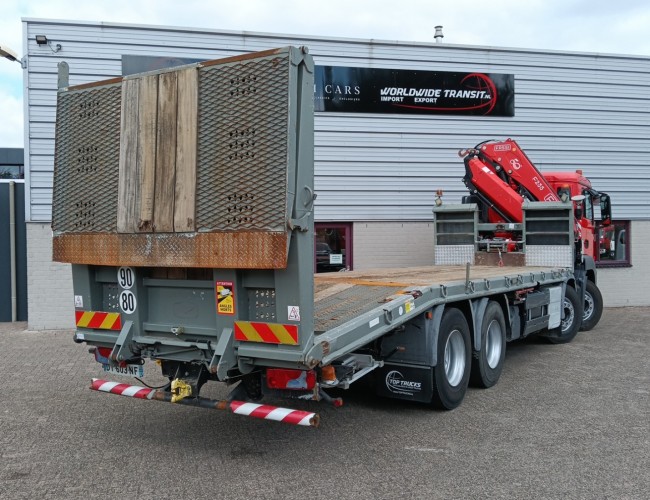 MAN TGS 35.360 8x2 - Fassi 23TM Kraan, Machine transporter, Oprijwagen, afsleepwagen 6.2T. lier TT 4849