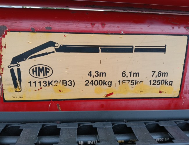 Scania P 94.230 NA - HMF 11TM Kraan, Crane, Kran -Manual -Rotor -Bakker Knijperbak TT 4854