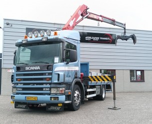 Scania P 94.230 NA - HMF 11TM Kraan, Crane, Kran -Manual -Rotor -Bakker Knijperbak TT 4854