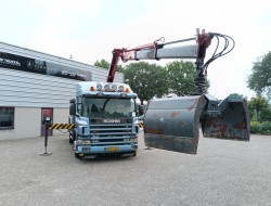 Scania P 94.230 NA - HMF 11TM Kraan, Crane, Kran -Manual -Rotor -Bakker Knijperbak TT 4854