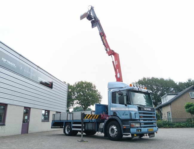 Scania P 94.230 NA - HMF 11TM Kraan, Crane, Kran -Manual -Rotor -Bakker Knijperbak TT 4854