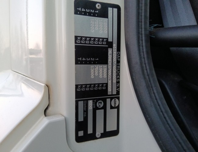 DAF FA CF 260 DHollandia Laadklep, Loadlift 2.000 kg, Slideroof, Smart tacho TT 4885